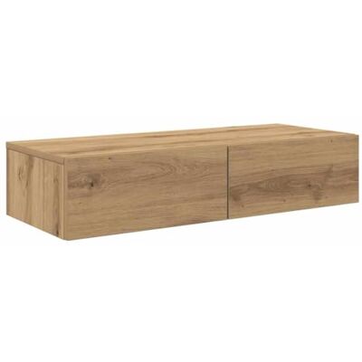 vidaXL Étagère Murale avec tiroirs chêne Artisanal Bois d'ingénierie, étagère Murale avec Armoire, Meuble de Rangement Mural, Armoire de Rangement Flottante - Publicité vidaXL Étagère Murale avec tiroirs chêne Artisanal Bois d'ingénierie, étagère Murale avec Armoire, Meuble de Rangement Mural, Armoire de Rangement Flottante - Publicité