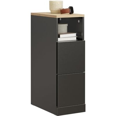 SoBuy Table de Chevet Étroite 20 cm, Table d'Appoint Fine avec 2 Tiroirs et Compartiment Ouvert, Chevet de Lit pour Petit Espace, côté canapé ou lit, 20x35x60 cm Noir, FBT149-SCH - Publicité SoBuy Table de Chevet Étroite 20 cm, Table d'Appoint Fine avec 2 Tiroirs et Compartiment Ouvert, Chevet de Lit pour Petit Espace, côté canapé ou lit, 20x35x60 cm Noir, FBT149-SCH - Publicité