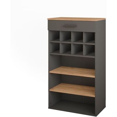Vicco Casier à vin Repose, Chêne doré/Anthracite, 60x106cm, Convient au Rangement des Bouteilles de vin et des Livres - Publicité Vicco Casier à vin Repose, Chêne doré/Anthracite, 60x106cm, Convient au Rangement des Bouteilles de vin et des Livres - Publicité