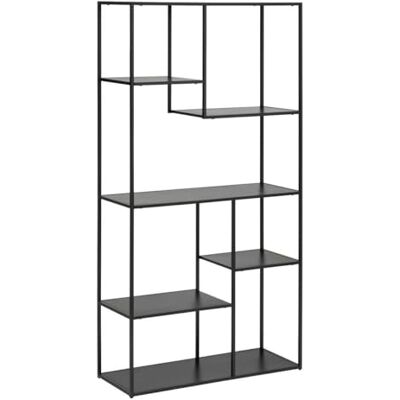 ATMOSPHERA CREATEUR D'INTERIEUR Atmosphera Étagère Bibliothèque Gota Noire 90 x 35 x 180 cm 5 Niveaux en Métal, Style Industriel pour Salon, Bureau, Chambre - Publicité ATMOSPHERA CREATEUR D'INTERIEUR Atmosphera Étagère Bibliothèque Gota Noire 90 x 35 x 180 cm 5 Niveaux en Métal, Style Industriel pour Salon, Bureau, Chambre - Publicité