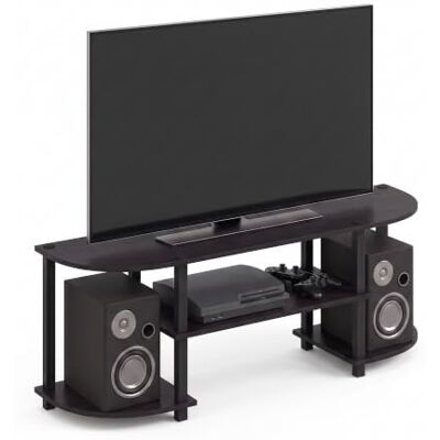 Furinno Turn-S-Tube Wide TV entertainment Center, Dark Walnut, Noyer Foncé, One Size, Noir - Publicité Furinno Turn-S-Tube Wide TV entertainment Center, Dark Walnut, Noyer Foncé, One Size, Noir - Publicité