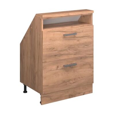 Vicco Meuble de Rangement sous Pente Rion, Chêne de Force doré/Chêne de Force doré, L60 x P46 cm avec 2 tiroirs, Gain de Place pour Les pièces mansardées - Publicité Vicco Meuble de Rangement sous Pente Rion, Chêne de Force doré/Chêne de Force doré, L60 x P46 cm avec 2 tiroirs, Gain de Place pour Les pièces mansardées - Publicité