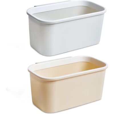 Penelife 2x Poubelle Plan de Travail à Suspendre Table à Langer Bébé Bac Plastique Cuisine 26 x 17 x 12 cm Corbeilles Gris Beige - Publicité Penelife 2x Poubelle Plan de Travail à Suspendre Table à Langer Bébé Bac Plastique Cuisine 26 x 17 x 12 cm Corbeilles Gris Beige - Publicité