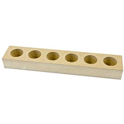 Support Bois MDF pour 6 Tubes À ESSAI - Publicité Support Bois MDF pour 6 Tubes À ESSAI - Publicité