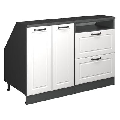 Vicco Meuble sous Pente R-Line, Blanc Campagne, 120cm Lot de 2 caissons 60 cm de Profondeur, Convient aux Murs inclinés et à Une Installation de Cuisine Variable - Publicité Vicco Meuble sous Pente R-Line, Blanc Campagne, 120cm Lot de 2 caissons 60 cm de Profondeur, Convient aux Murs inclinés et à Une Installation de Cuisine Variable - Publicité