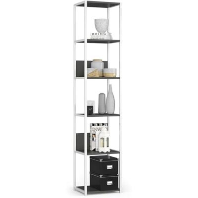 AKORD Bibliothèque Loft 40 cm Moderne Elégante Pratique 6 étagères pour différentes pièces pour Les Petits espaces Facile à Monter Garantie 24 Mois. Publicité AKORD Bibliothèque Loft 40 cm Moderne Elégante Pratique 6 étagères pour différentes pièces pour Les Petits espaces Facile à Monter Garantie 24 Mois. Publicité