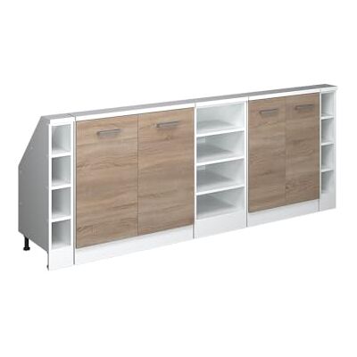 Vicco Ensembles de Meuble de Rangement sous Pente Rion, Sonoma/Blanc, L210 x P46 cm Lot de 5, Gain de Place pour Les pièces mansardées - Publicité Vicco Ensembles de Meuble de Rangement sous Pente Rion, Sonoma/Blanc, L210 x P46 cm Lot de 5, Gain de Place pour Les pièces mansardées - Publicité