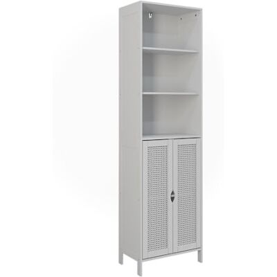 Vicco Meuble Salle de Bain Liora, Blanc, 48x170cm avec 2 Portes, pour Le Rangement des Accessoires de Salle de Bain et des Serviettes - Publicité Vicco Meuble Salle de Bain Liora, Blanc, 48x170cm avec 2 Portes, pour Le Rangement des Accessoires de Salle de Bain et des Serviettes - Publicité