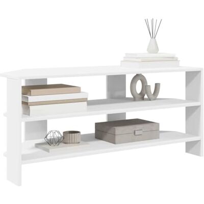 vidaXL MeubleTVd'Angle Blanc 102x40,5x45cm Bois d'ingénierie, Meuble TV rectangulaire Moderne, Console Audio Durable, Centre de Divertissement stylé pour Salon - Publicité vidaXL MeubleTVd'Angle Blanc 102x40,5x45cm Bois d'ingénierie, Meuble TV rectangulaire Moderne, Console Audio Durable, Centre de Divertissement stylé pour Salon - Publicité