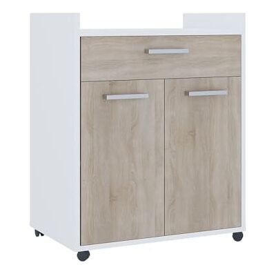 Vicco Caisson Roulant Ansel, Blanc/Sonoma, 60x40cm avec tiroirs, déplaçable sur roulettes pour Une Utilisation Flexible dans l’Espace de Travail - Publicité Vicco Caisson Roulant Ansel, Blanc/Sonoma, 60x40cm avec tiroirs, déplaçable sur roulettes pour Une Utilisation Flexible dans l’Espace de Travail - Publicité
