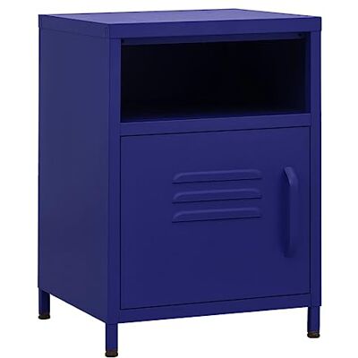 vidaXL Table de Chevet Table de Nuit Armoire de Chevet Armoire de Lit Meuble de Rangement Chambre à Coucher Intérieur Bleu Marine 35x35x51 cm Acier - Publicité vidaXL Table de Chevet Table de Nuit Armoire de Chevet Armoire de Lit Meuble de Rangement Chambre à Coucher Intérieur Bleu Marine 35x35x51 cm Acier - Publicité