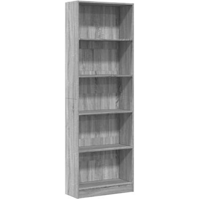 vidaXL Bibliothèque Sonoma Gris 60x24x176 cm Bois d'ingénierie, étagère à Livres, Porte-Livres, Support à Livres, Armoire de Rangement - Publicité vidaXL Bibliothèque Sonoma Gris 60x24x176 cm Bois d'ingénierie, étagère à Livres, Porte-Livres, Support à Livres, Armoire de Rangement - Publicité