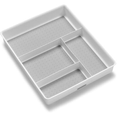 madesmart Organiseur de tiroir classique à 4 compartiments, en plastique, multifonction, pour tiroirs, blanc - Publicité madesmart Organiseur de tiroir classique à 4 compartiments, en plastique, multifonction, pour tiroirs, blanc - Publicité