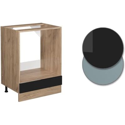 Vicco Meuble pour Four R-Line, Noir Haute Brillance, 60cm, PT Chêne, pour Une Combinaison Libre au Sein de systèmes de Cuisine modulaires - Publicité Vicco Meuble pour Four R-Line, Noir Haute Brillance, 60cm, PT Chêne, pour Une Combinaison Libre au Sein de systèmes de Cuisine modulaires - Publicité