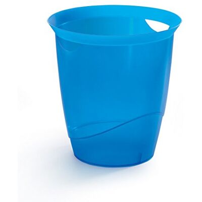 Durable 1701710540 Trend Corbeille à Papier Bureau Poignées Intégrées Plastique Bleu Translucide 16 Litres Hauteur 33cm - Publicité Durable 1701710540 Trend Corbeille à Papier Bureau Poignées Intégrées Plastique Bleu Translucide 16 Litres Hauteur 33cm - Publicité