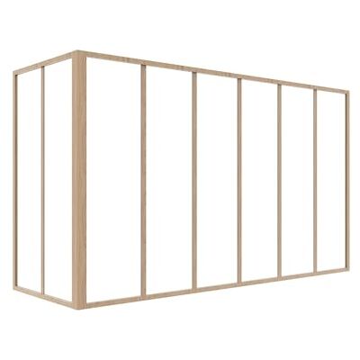 Unique Verriére d'angle d'atelier en Aluminium thermolaqué Naturel Clair 180 x 60 x 105 cm (L x l x H) – Bayview - Publicité Unique Verriére d'angle d'atelier en Aluminium thermolaqué Naturel Clair 180 x 60 x 105 cm (L x l x H) – Bayview - Publicité