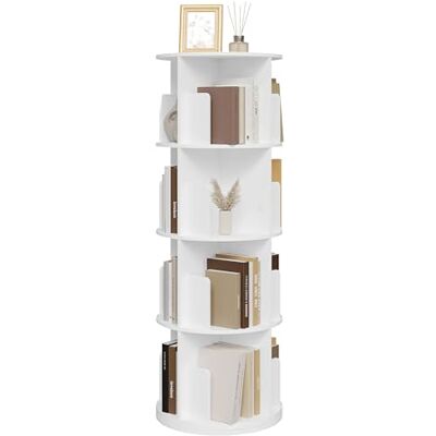 EUGAD Bibliothèque Rotative, Bibliothèque Étagère Rangement, Étagère Livre à 4 Niveaux, 16 Compartiments, pour Salon, Bureau, Chambre d'enfant, en Bois d’Ingénierie, Blanc - Publicité EUGAD Bibliothèque Rotative, Bibliothèque Étagère Rangement, Étagère Livre à 4 Niveaux, 16 Compartiments, pour Salon, Bureau, Chambre d'enfant, en Bois d’Ingénierie, Blanc - Publicité
