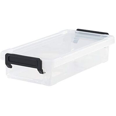 Iris Ohyama , Boîtes, Support de Rangement de Masques Plastique avec Couvercle et Clips de Fermeture, 0.55L, A l'unité, Empilable, sans BPA,Bureau, Chambre, Salon, Ecole, LLB-0.55, Transparent - Publicité Iris Ohyama , Boîtes, Support de Rangement de Masques Plastique avec Couvercle et Clips de Fermeture, 0.55L, A l'unité, Empilable, sans BPA,Bureau, Chambre, Salon, Ecole, LLB-0.55, Transparent - Publicité
