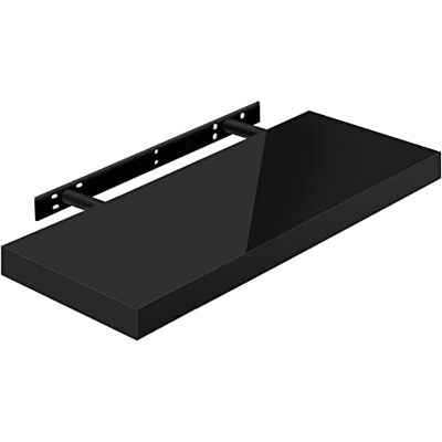 WOLTU Étagère Murale, Étagère Flottante pour Livres, CD DVD, Panneau de Bois d'Ingénierie, 60x22,9x3,8cm, Nior, RG9478sz - Publicité WOLTU Étagère Murale, Étagère Flottante pour Livres, CD DVD, Panneau de Bois d'Ingénierie, 60x22,9x3,8cm, Nior, RG9478sz - Publicité