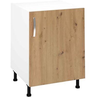 PEGANE Meuble Bas de Cuisine avec 1 Porte Coloris Chêne Albar Hauteur 85 x Longueur 60 x Profondeur 58 cm - Publicité PEGANE Meuble Bas de Cuisine avec 1 Porte Coloris Chêne Albar Hauteur 85 x Longueur 60 x Profondeur 58 cm - Publicité