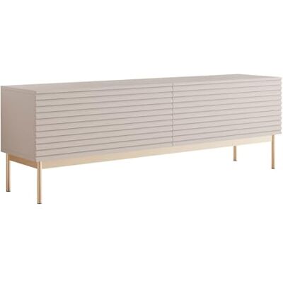 Selsey Meuble TV Bas 139 cm élégant pour Salon avec Portes Push-to-Ouvertes Avant Moderne en Cachemire + éclairage LED Pieds dorés Meuble TV Fonctionnel avec Espace de Rangement et Style - Publicité Selsey Meuble TV Bas 139 cm élégant pour Salon avec Portes Push-to-Ouvertes Avant Moderne en Cachemire + éclairage LED Pieds dorés Meuble TV Fonctionnel avec Espace de Rangement et Style - Publicité