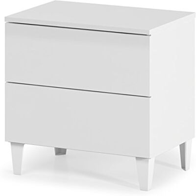 PEGANE Table de Chevet en Bois Coloris Blanc Brillant avec 2 tiroirs Dim : 49 x 50 x 34 cm - Publicité PEGANE Table de Chevet en Bois Coloris Blanc Brillant avec 2 tiroirs Dim : 49 x 50 x 34 cm - Publicité
