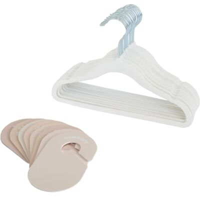 3 Sprouts Ensemble de Rangement pour penderie bébé : 15 cintres pour Chambre d'enfant avec séparateurs de 8 Tailles, séparateurs pour vêtements de bébé Cintres Couleur crème et séparateurs Neutres - Publicité 3 Sprouts Ensemble de Rangement pour penderie bébé : 15 cintres pour Chambre d'enfant avec séparateurs de 8 Tailles, séparateurs pour vêtements de bébé Cintres Couleur crème et séparateurs Neutres - Publicité
