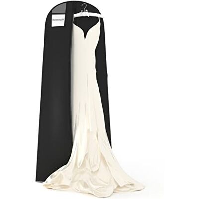 Hangerworld Housse opaque à soufflet pour robes de mariée/soirée Noir 185 x 80cm - Publicité Hangerworld Housse opaque à soufflet pour robes de mariée/soirée Noir 185 x 80cm - Publicité