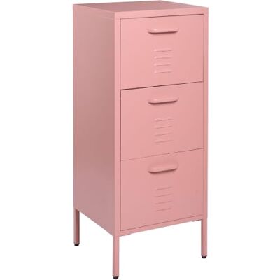 Beliani Armoire et Commode de Bureau en Acier Rose Pêche composé de Trois Tiroirs pour Ranger Les Dossiers - Publicité Beliani Armoire et Commode de Bureau en Acier Rose Pêche composé de Trois Tiroirs pour Ranger Les Dossiers - Publicité