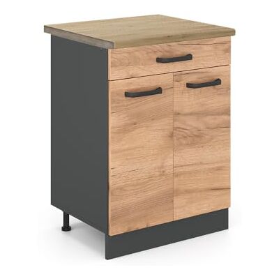 Vicco Meuble Cuisine R-Line, Chêne de Force doré, 60cm, AP chêne, pour Une Combinaison Libre au Sein de systèmes de Cuisine modulaires - Publicité Vicco Meuble Cuisine R-Line, Chêne de Force doré, 60cm, AP chêne, pour Une Combinaison Libre au Sein de systèmes de Cuisine modulaires - Publicité