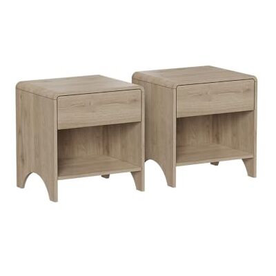 Vicco Table de Nuit Oaki, Chêne, Lot de 2, pour Le Rangement de Livres, Lampes et Objets du Quotidien - Publicité Vicco Table de Nuit Oaki, Chêne, Lot de 2, pour Le Rangement de Livres, Lampes et Objets du Quotidien - Publicité