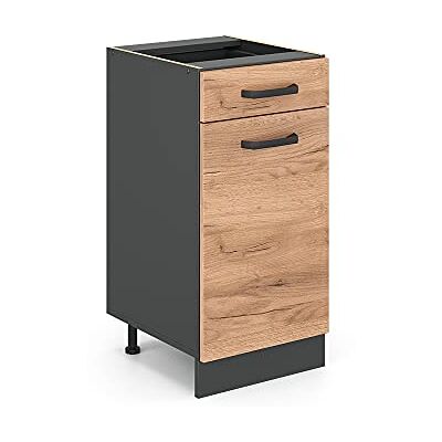 Vicco Meuble Cuisine R-Line, Chêne de Force doré, 40cm sans PT, pour Une Combinaison Libre au Sein de systèmes de Cuisine modulaires - Publicité Vicco Meuble Cuisine R-Line, Chêne de Force doré, 40cm sans PT, pour Une Combinaison Libre au Sein de systèmes de Cuisine modulaires - Publicité