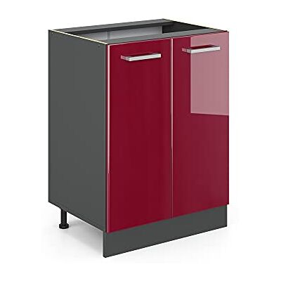 Vicco Meuble Bas de Cuisine R-Line, Rouge Brillant, 60cm sans PT, pour Une Combinaison Libre au Sein de systèmes de Cuisine modulaires - Publicité Vicco Meuble Bas de Cuisine R-Line, Rouge Brillant, 60cm sans PT, pour Une Combinaison Libre au Sein de systèmes de Cuisine modulaires - Publicité