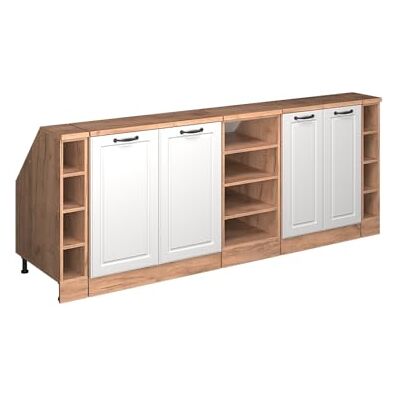 Vicco Meuble sous Pente R-Line, Blanc Campagne, 210cm Lot de 5 caissons 60 cm de Profondeur, Convient aux Murs inclinés et à Une Installation de Cuisine Variable - Publicité Vicco Meuble sous Pente R-Line, Blanc Campagne, 210cm Lot de 5 caissons 60 cm de Profondeur, Convient aux Murs inclinés et à Une Installation de Cuisine Variable - Publicité