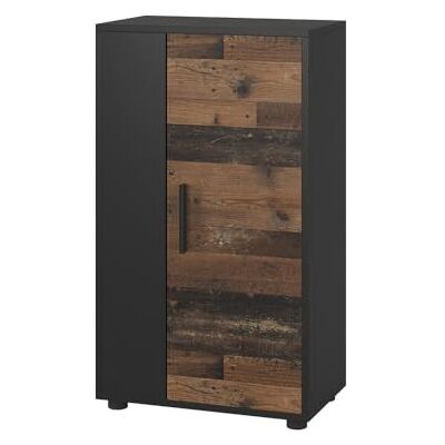 Vicco Commode Berno, Noir/Ancien Style, 50.1x87.3cm avec 2 Compartiments, adapté au Rangement de Divers Objets - Publicité Vicco Commode Berno, Noir/Ancien Style, 50.1x87.3cm avec 2 Compartiments, adapté au Rangement de Divers Objets - Publicité