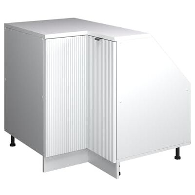 Vicco Meuble de Cuisine d'angle pour combles R-Line, Blanc cannelé, 75.6cm 1 Porte, 60 cm de Profondeur, pour Une Combinaison Libre au Sein de systèmes de Cuisine modulaires - Publicité Vicco Meuble de Cuisine d'angle pour combles R-Line, Blanc cannelé, 75.6cm 1 Porte, 60 cm de Profondeur, pour Une Combinaison Libre au Sein de systèmes de Cuisine modulaires - Publicité