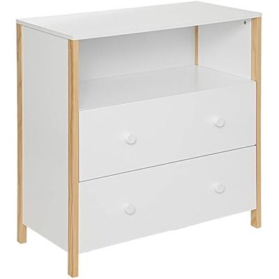 ATMOSPHERA CREATEUR D'INTERIEUR Atmosphera Commode Kima en Bois 85x40cm Blanc - Publicité ATMOSPHERA CREATEUR D'INTERIEUR Atmosphera Commode Kima en Bois 85x40cm Blanc - Publicité