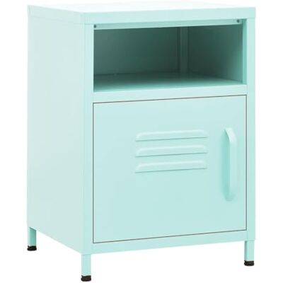 vidaXL Table de Chevet Table de Nuit Armoire de Chevet Armoire de Lit Meuble de Rangement Chambre à Coucher Intérieur Vert Menthe 35x35x51 cm Acier - Publicité vidaXL Table de Chevet Table de Nuit Armoire de Chevet Armoire de Lit Meuble de Rangement Chambre à Coucher Intérieur Vert Menthe 35x35x51 cm Acier - Publicité