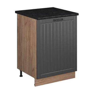Vicco Meuble Bas de Cuisine Fame-Line, Gris foncé/Chêne de Force doré, 60cm 1 Porte avec Plan de Travail - Publicité Vicco Meuble Bas de Cuisine Fame-Line, Gris foncé/Chêne de Force doré, 60cm 1 Porte avec Plan de Travail - Publicité