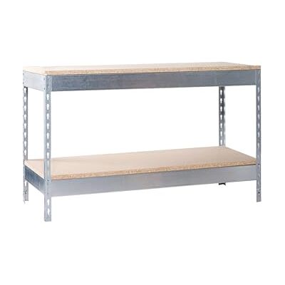 Simon Rack SimonRack Banc de Travail Atelier, Table de Travail Atelier, Charge maximale 400 kg, 900 x 2100 x 450 mm, Bricolage, galva/Bois BT-Basic - Publicité Simon Rack SimonRack Banc de Travail Atelier, Table de Travail Atelier, Charge maximale 400 kg, 900 x 2100 x 450 mm, Bricolage, galva/Bois BT-Basic - Publicité
