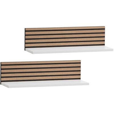 Schildmeyer Ryker 160028 Lot de 2 étagères, Aspect Panneau Acoustique/Blanc Mat, 60 x 17,3 x 15,7 cm - Publicité Schildmeyer Ryker 160028 Lot de 2 étagères, Aspect Panneau Acoustique/Blanc Mat, 60 x 17,3 x 15,7 cm - Publicité