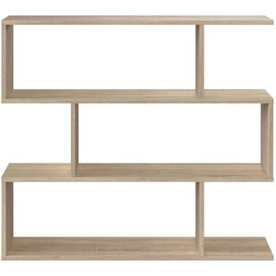 PEGANE Bibliothèque, étagère Basse 3 Niveaux en Bois mélaminé chêne Longueur 110 x Profondeur 24 x Hauteur 97 cm - Publicité PEGANE Bibliothèque, étagère Basse 3 Niveaux en Bois mélaminé chêne Longueur 110 x Profondeur 24 x Hauteur 97 cm - Publicité