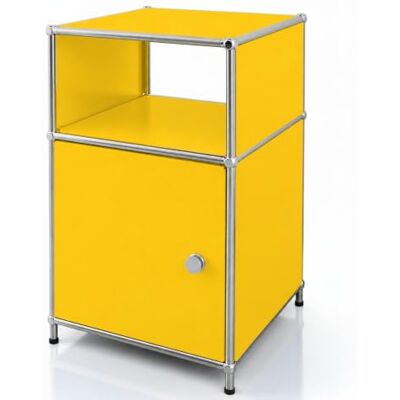 KARAT Étagère métallique Concept Epure MK-040 Étagère de Rangement à 3 Niveaux avec Porte et poignée Table de Chevet 2 Compartiments L40 × P40 × H65 cm (Jaune) - Publicité KARAT Étagère métallique Concept Epure MK-040 Étagère de Rangement à 3 Niveaux avec Porte et poignée Table de Chevet 2 Compartiments L40 × P40 × H65 cm (Jaune) - Publicité