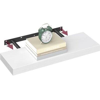 VASAGLE Étagère Murale, Tablette Flottante, 20 x 60 x 3,8 cm, Étagère Suspendue pour Cadres Photo, Décoration, Rangement pour Salon, Bureau, Cuisine, Blanc Neige LWS026WE01 - Publicité VASAGLE Étagère Murale, Tablette Flottante, 20 x 60 x 3,8 cm, Étagère Suspendue pour Cadres Photo, Décoration, Rangement pour Salon, Bureau, Cuisine, Blanc Neige LWS026WE01 - Publicité