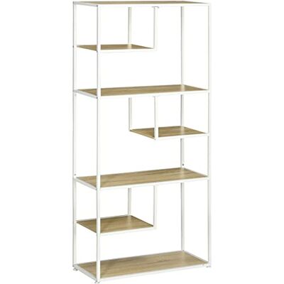 HOMCOM Bibliothèque étagère de Rangement à 7 Niveaux Cadre en Acier Style Industriel pour Salon Chambre Cuisine 83 x 34 x 180 cm - Publicité HOMCOM Bibliothèque étagère de Rangement à 7 Niveaux Cadre en Acier Style Industriel pour Salon Chambre Cuisine 83 x 34 x 180 cm - Publicité