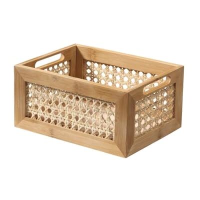 Calicosy Boîte en Bambou et Rotin Petit Modèle H12 cm En Bambou Rangement Pour Chambre, Dressing L25 x l18 x H12 cm - Publicité Calicosy Boîte en Bambou et Rotin Petit Modèle H12 cm En Bambou Rangement Pour Chambre, Dressing L25 x l18 x H12 cm - Publicité