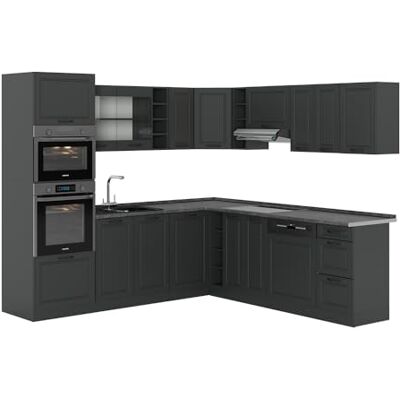 Vicco Cuisine en Angle R-Line, Anthracite Campagne, 247x46cm sans PT, pour Une Planification de Cuisine Flexible et Une Extension modulaire - Publicité Vicco Cuisine en Angle R-Line, Anthracite Campagne, 247x46cm sans PT, pour Une Planification de Cuisine Flexible et Une Extension modulaire - Publicité