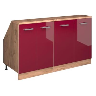 Vicco Meuble sous Pente R-Line, Rouge Brillant, 140cm Lot de 2 caissons 60 cm de Profondeur, Convient aux Murs inclinés et à Une Installation de Cuisine Variable - Publicité Vicco Meuble sous Pente R-Line, Rouge Brillant, 140cm Lot de 2 caissons 60 cm de Profondeur, Convient aux Murs inclinés et à Une Installation de Cuisine Variable - Publicité