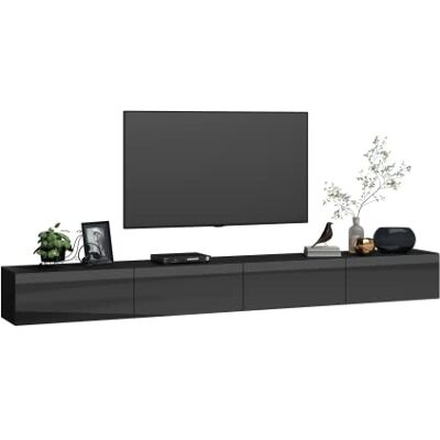 4 house design 4housedesign® Meuble TV Mural 280 cm Board lowboard Table Television Salon Table TV Meuble Tele Suspendu Meuble Bas TV 55 Zoll Armoire Meuble TV 280 cm Longueur Noir Brillant - Publicité 4 house design 4housedesign® Meuble TV Mural 280 cm Board lowboard Table Television Salon Table TV Meuble Tele Suspendu Meuble Bas TV 55 Zoll Armoire Meuble TV 280 cm Longueur Noir Brillant - Publicité