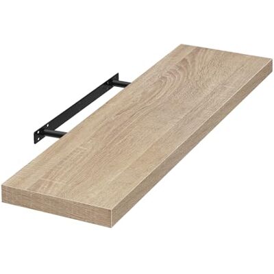 EUGAD Étagères Murale en MDF,étagère de Rangement décorative Flottante 80cm Longueur,Chêne - Publicité EUGAD Étagères Murale en MDF,étagère de Rangement décorative Flottante 80cm Longueur,Chêne - Publicité
